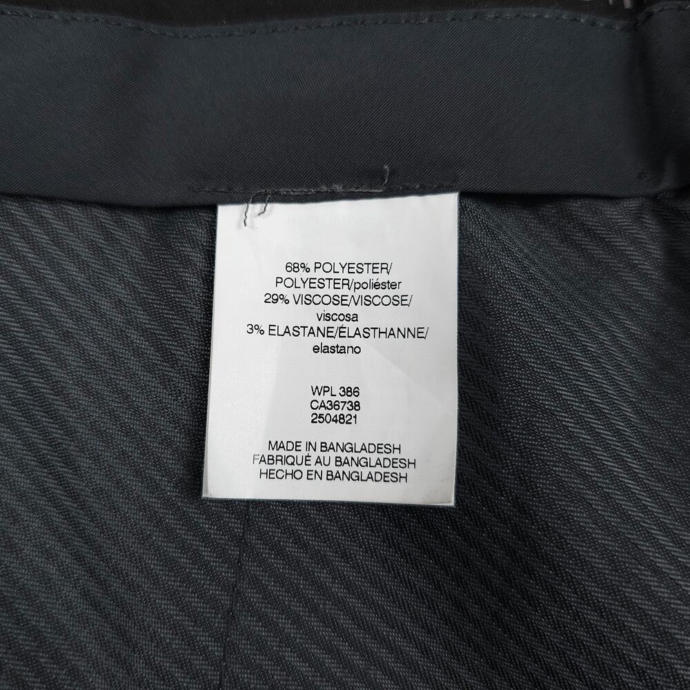 Kenneth Cole Reaction Mens Slim Fit Dress Pants 34x32 Light Grey Plaid Stretch - Picture 13 of 13